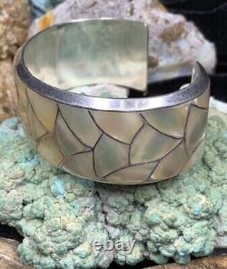 Native American Zuni Stewart & Maria Tucson Sterling Silver & MOP Bracelet