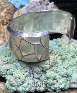 Native American Zuni Stewart & Maria Tucson Sterling Silver & MOP Bracelet