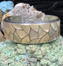Native American Zuni Stewart & Maria Tucson Sterling Silver & MOP Bracelet