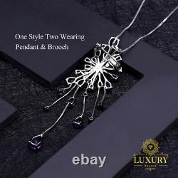 Natural 8.88Ct Amethyst Vintage Gothic 925 Sterling Silver Cocktail Necklace