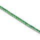 Natural Green Emerald Gemstone Bracelet 925 Sterling Silver Tennis Bracelet Gift