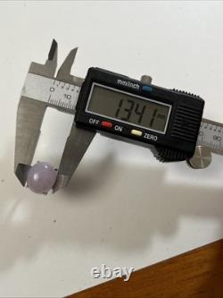 Natural Lavender Jade & CZ Sterling Silver Ring Vintage 6.1g Sz 7 Adjustable