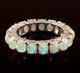 Natural Opal Band 925 Sterling Silver Band Eternity Band For Woman Gift For Love