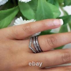 Natural Pave Diamond Design Rings 925 Sterling Silver Fine Jewelry Gift For Her