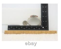 Navajo Cuff Bracelet Sterling Silver Natural Gemstone Vintage Handmade