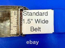 Navajo D. C Thomas Sterling Silver Turquoise & Coral Vintage Belt Buckle