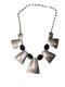Navajo Sterling Silver Black Onyx Bib Necklace Modernist 64g Heavy 18 Vintage