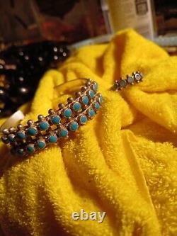 Navajo Vintage STERLING SET Silver TURQUOISE Ring Bracelet