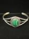 Navajo Vintage Sterling Silver And Jasper Stone Bracelet- Euc