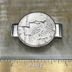 New Sterling Silver. 925 Credit Card Money Clip Wallet 90% Silver Peace Dollar