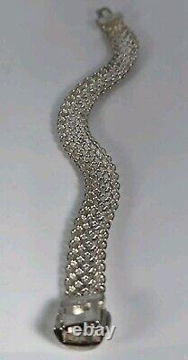 OTC STERLING SILVER VINTAGE BRASELET 10.2mm X 1.3 mm 19.9 G Can Fit 6 1/2