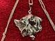 Old Sterling Silver Art Nouveau Revival Butterfly Fairy Pendant 18 Necklace