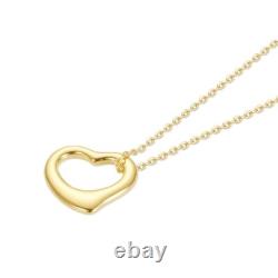 Open Heart Pendant Necklace 14K Gold Vermeil 925 Silver 18 Gift Love