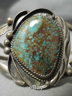 Opulent Vintage Navajo Royston Turquoise Sterling Silver Bracelet Old