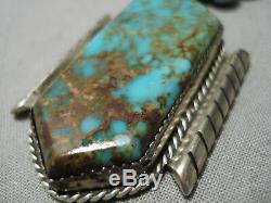 Opulent Vintage Navajo Royston Turquoise Sterling Silver Necklace Old