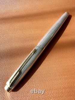 PARKER 75 Sterling Silver Fountain Pen Extra Fine Nib, Vintage Perfection