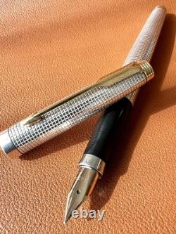 PARKER 75 Sterling Silver Fountain Pen Extra Fine Nib, Vintage Perfection