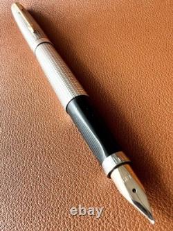 PARKER 75 Sterling Silver Fountain Pen Extra Fine Nib, Vintage Perfection