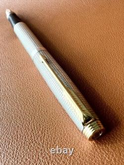 PARKER 75 Sterling Silver Fountain Pen Extra Fine Nib, Vintage Perfection