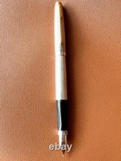 PARKER 75 Sterling Silver Fountain Pen Extra Fine Nib, Vintage Perfection