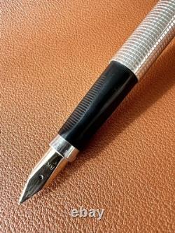 PARKER 75 Sterling Silver Fountain Pen Extra Fine Nib, Vintage Perfection