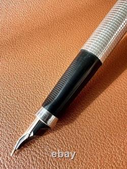 PARKER 75 Sterling Silver Fountain Pen Extra Fine Nib, Vintage Perfection