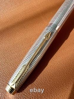 PARKER 75 Sterling Silver Fountain Pen Extra Fine Nib, Vintage Perfection