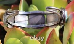 PHENOMENAL vintage turquoise cuff bracelet FRED HARVEY ERA Southwestern sterling