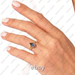 Pentagon Alexandrite CZ 925 Sterling Silver Elegant Vintage Promise Boho Ring