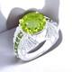 Peridot Round Cut Gemstone With 925 Sterling Silver Ring For Men's #e331