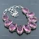 Pink Kunzite Gemstone 925 Sterling Silver Mother Boho New Vintage Chain Necklace