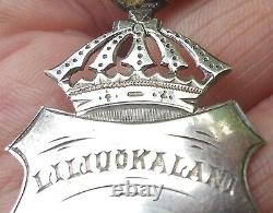 Queen Liliuokalani vtg hawaiian jewelry antique iolani palace sterling silver
