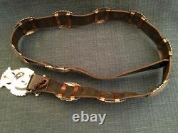 RARE Vtg NAVAJO WILLIE SHAW Signed STERLING SILVER CONCHO BELT Museum Quality
