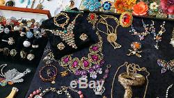 RESELLERS! HUGE Vintage Jewelry Lot CHANEL Dior Juliana Gold + 2.5 LBS. STERLING