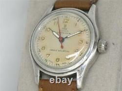 Rare Vintage 1940's Ww2 Era Rolex Tudor Oyster Sterling Silver 3478, Running