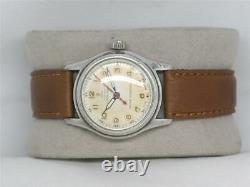 Rare Vintage 1940's Ww2 Era Rolex Tudor Oyster Sterling Silver 3478, Running