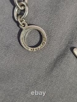 Rare Vintage Coach Sterling Silver Charm Bracelet Dog Shoe Heart