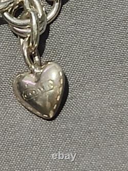 Rare Vintage Coach Sterling Silver Charm Bracelet Dog Shoe Heart