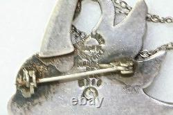 Rare Vintage Margot De Taxco Sterling Silver Swan Zeus Pin Or Helen Of Troy