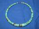 Rare- Vintage Navajo Royston Turquoise Heishi Disc Necklace Old Pawn Silver
