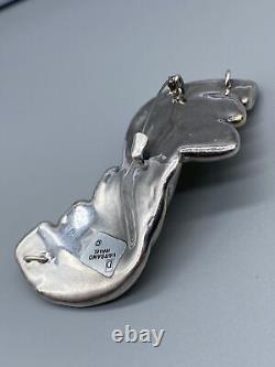 Rare Vintage Sterling Silver 925 Modernist Huge Brooch By David Varsano Israel