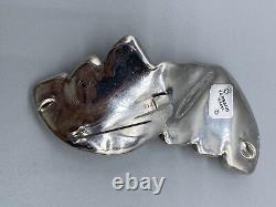 Rare Vintage Sterling Silver 925 Modernist Huge Brooch By David Varsano Israel