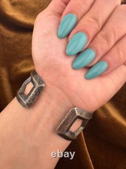 Rare Vintage Sterling Silver Southwestern Arts & Crafts Guild Bracelet Cuff 6.5