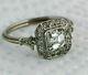 Retro Vintage 1.4 Ct Asscher Diamond Engagement Wedding Ring 14k White Gold Over