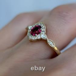 Rhodolite Pink Garnet Ring 925 Sterling Silver Ring, Anniversary Ring
