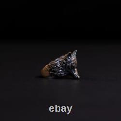 Ring Vintage Silver Wolf Sterling 925 Vintage Animal Ring Mens Jewelry Ring Vintage Silver Wolf Sterling 925 Vintage Animal Ring Mens Jewelry