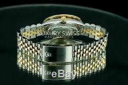 Rolex Mens Watch Datejust 16013 36mm MOP Diamond Dial Rainbow Sapphire Bezel