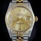 Rolex Two-tone 18k Gold/stainless Steel Datejust Champagne Factory Diamond 16013