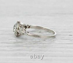 Round Cut Moissanite 1 CT Beautiful Vintage 925 Sterling Silver Engagement Ring