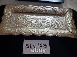 SLV 123 VINTAGE INDIAN KUTCH STERLING SILVER TRAY, (More than 94 % Silver)